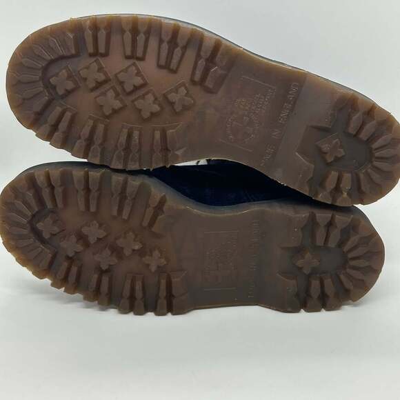 1990s Vintage Dr. Martens 1460 Pascal Purple Velvet Boots - Picture 2 of 7